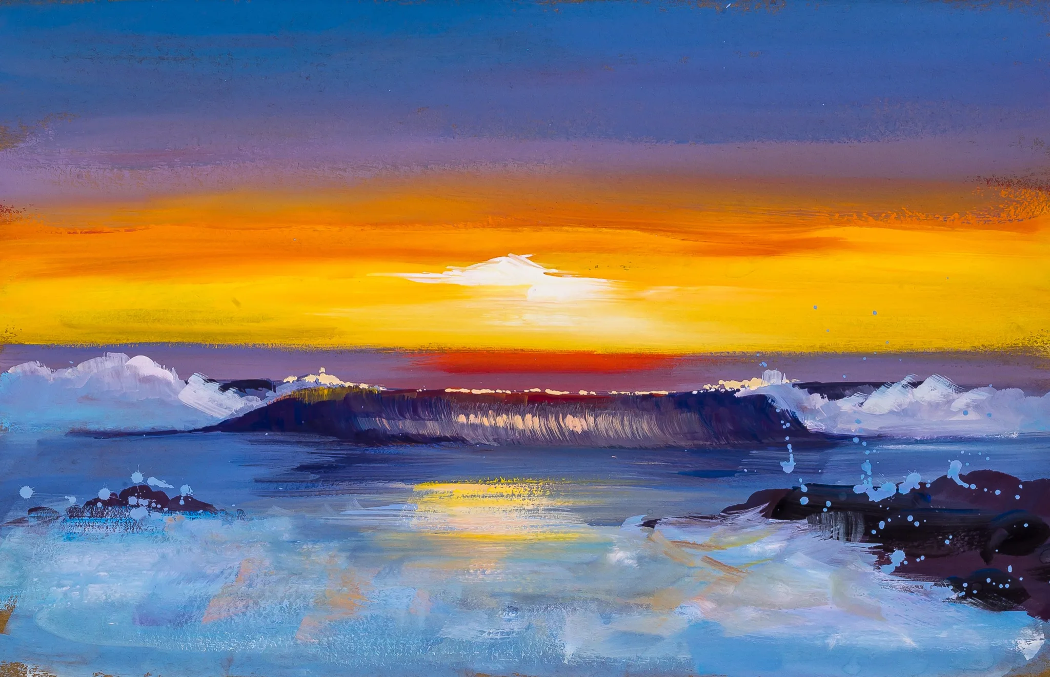 Sunset Waves by Paul Kenton