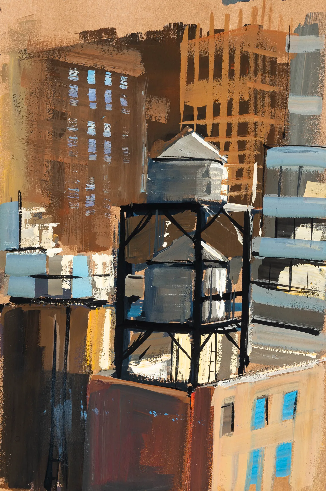 New York Water Towers by Paul Kenton