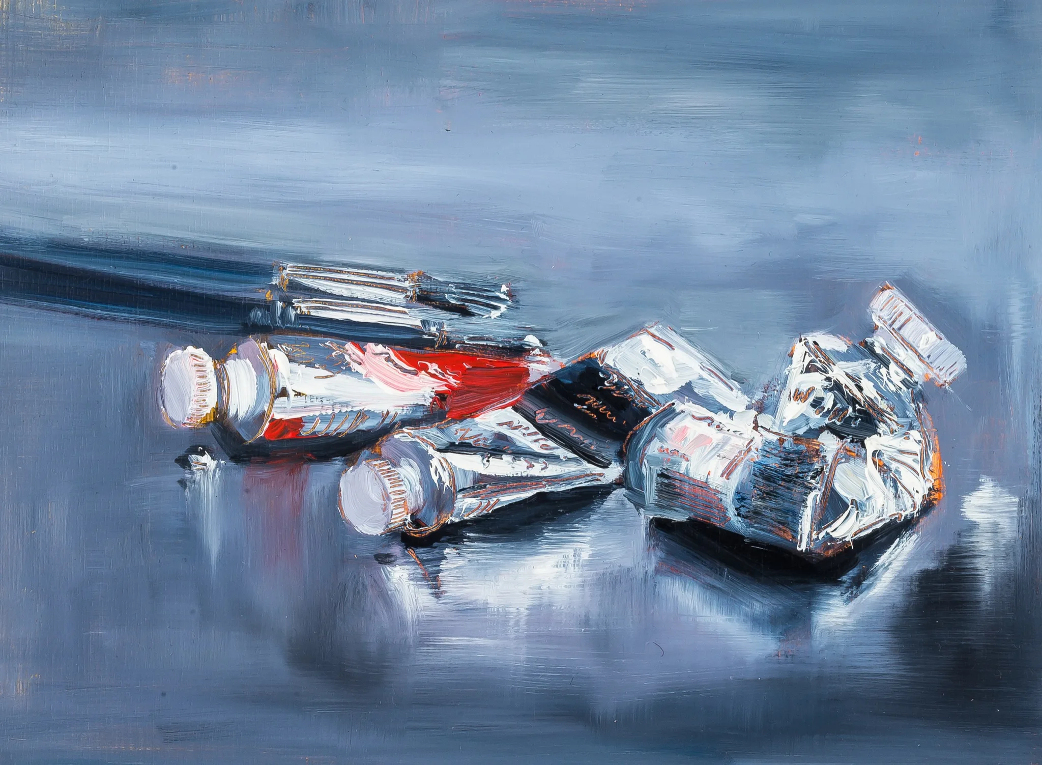 Tubes of Paint and Brushes by Paul Kenton